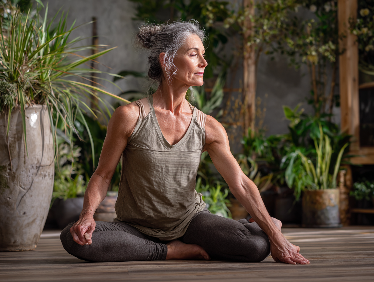 Група людей різного віку виконує вправи для суглобів на свіжому повітрі